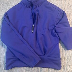 Athleta Deep Purple Quarter-Zip Pullover